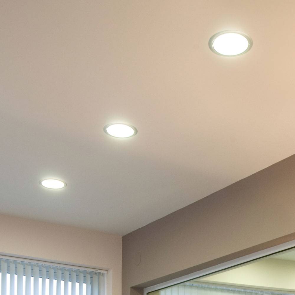 Einbauleuchte Wohnzimmer silber Einbaulampe rund Esszimmer Einbaustrahler, Metall, verstellbar, 1x GU10 Fassung, D 8 cm, 3er Set