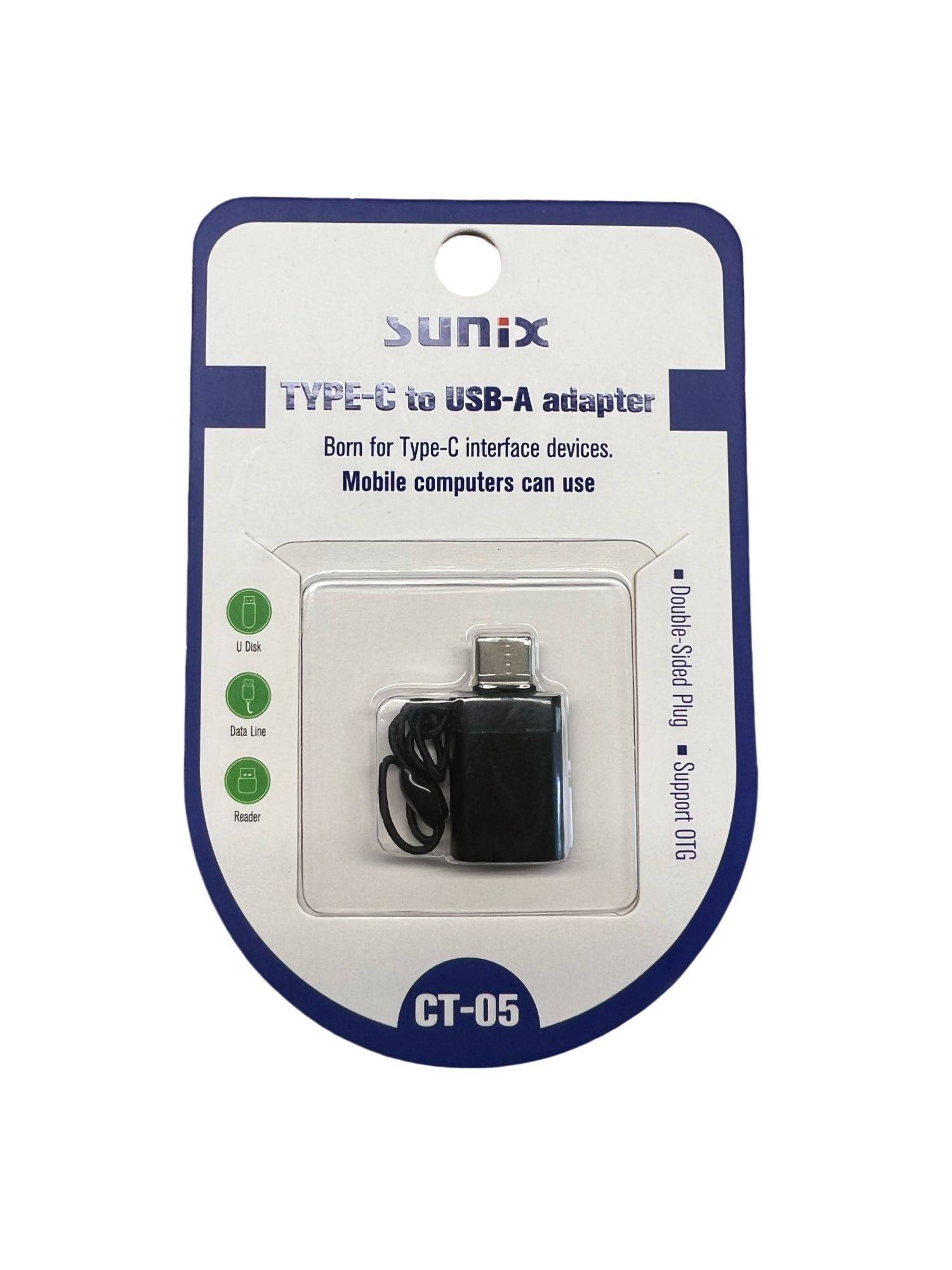 Adapter Typ-C Buchse auf USB-A wandelt Typ-C zu USB-A kompatibel mit Smartphone Schwarz