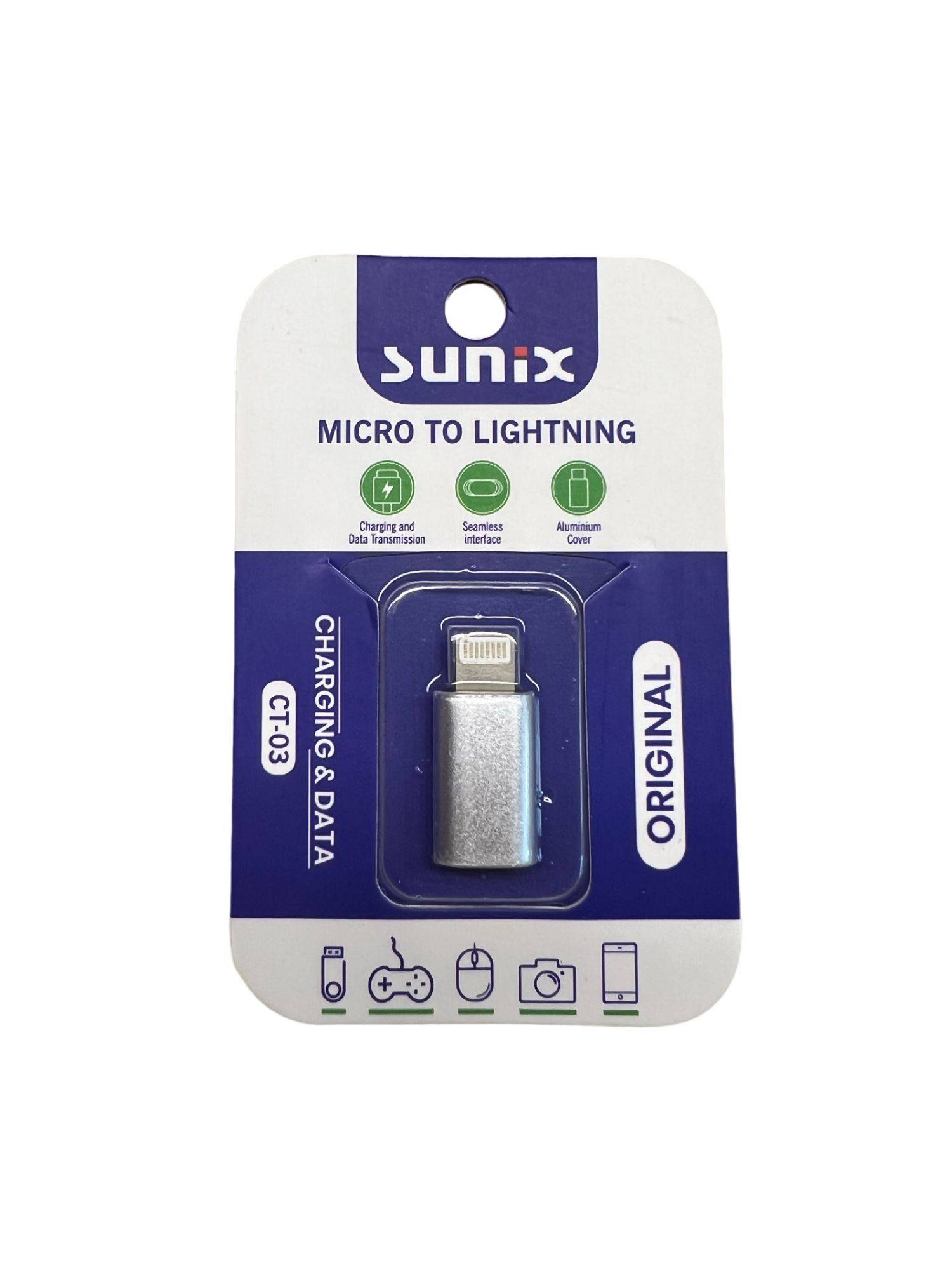 Adapter Micro-USB Buchse auf iPhone wandelt Micro-USB zu iPhone kompatibel mit Smartphone Silber