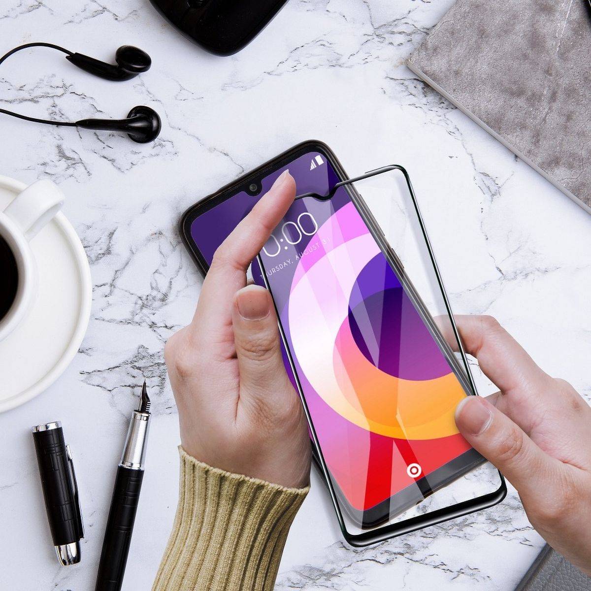 Schutzglas 9D Full Covered Keramik für Xiaomi Redmi 10 Power Premium Tempered Glas Displayglas Schutzfolie Anti-Finger