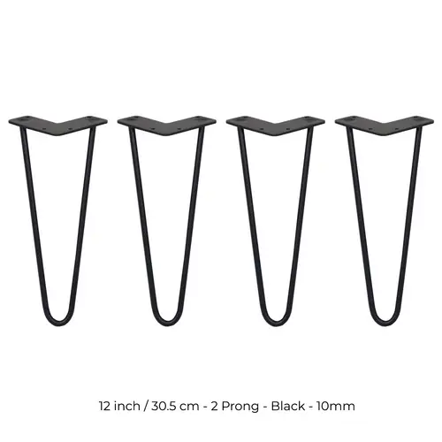SKISKI LEGS 4 x 2 Streben Hairpin-Tischbeine 30.5cm H 10mm D Schwarz SKISKI LEGS 4 x 2 Streben Hairpin-Tischbeine 30.5cm H 10mm D Schwarz