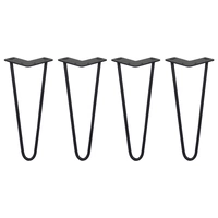 SKISKI LEGS 4 x 2 Streben Hairpin-Tischbeine 30.5cm H 10mm D Schwarz SKISKI LEGS 4 x 2 Streben Hairpin-Tischbeine 30.5cm H 10mm D Schwarz