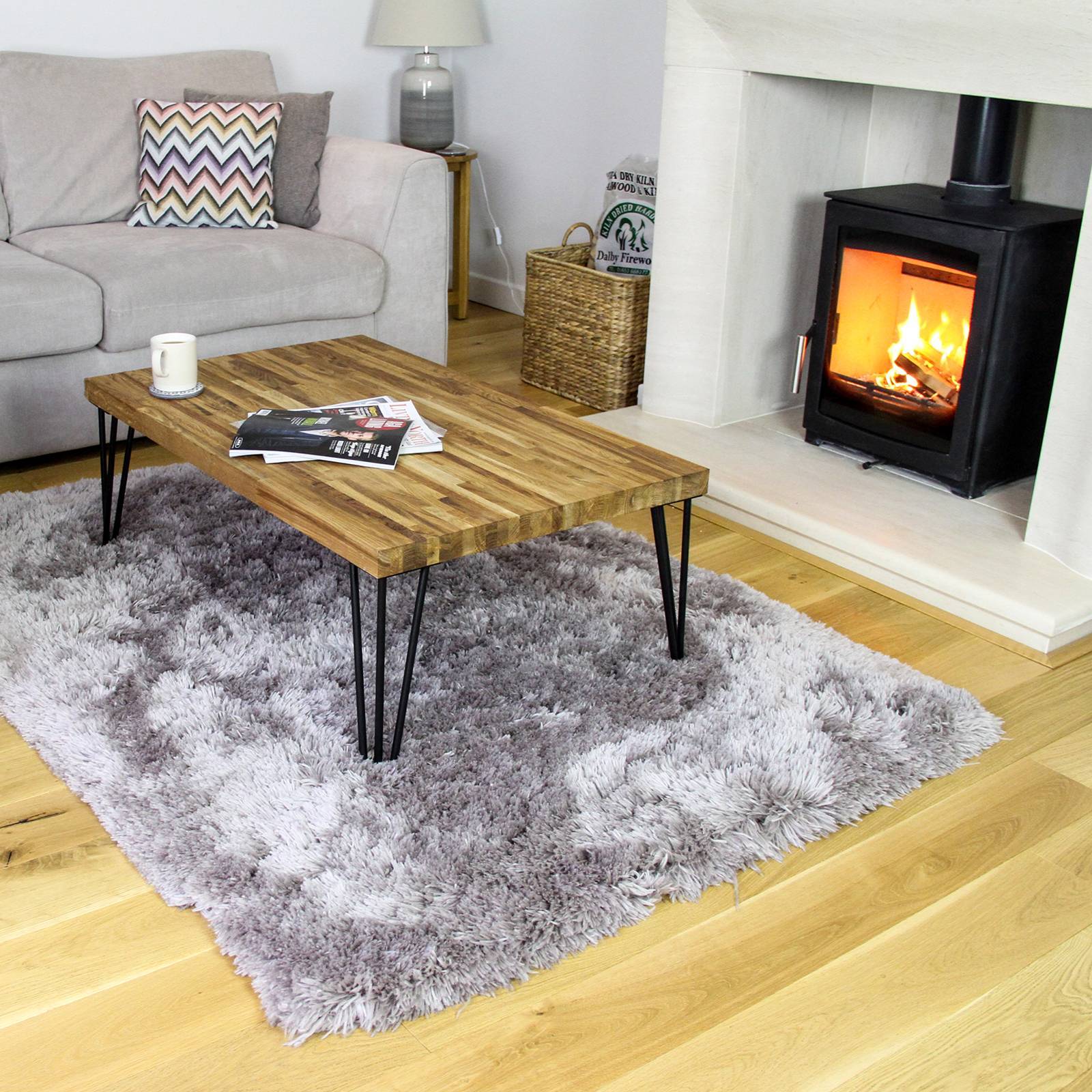 SKISKI LEGS 4 x 2 Streben Hairpin-Tischbeine 30.5cm H 12mm D Schwarz