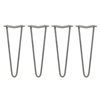 SKISKI LEGS 4 x 2 Streben Hairpin-Tischbeine 35.5cm H 10mm D Rohstahl SKISKI LEGS 4 x 2 Streben Hairpin-Tischbeine 35.5cm H 10mm D Rohstahl