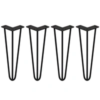SKISKI LEGS 4 x 3 Streben Hairpin-Tischbeine 35.5cm H 10mm D Schwarz SKISKI LEGS 4 x 3 Streben Hairpin-Tischbeine 35.5cm H 10mm D Schwarz