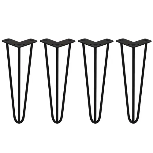 SKISKI LEGS 4 x 3 Streben Hairpin-Tischbeine 35.5cm H 10mm D Schwarz SKISKI LEGS 4 x 3 Streben Hairpin-Tischbeine 35.5cm H 10mm D Schwarz