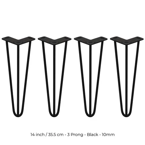 SKISKI LEGS 4 x 3 Streben Hairpin-Tischbeine 35.5cm H 10mm D Schwarz SKISKI LEGS 4 x 3 Streben Hairpin-Tischbeine 35.5cm H 10mm D Schwarz