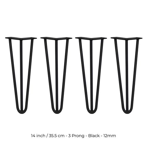 SKISKI LEGS 4 x 3 Streben Hairpin-Tischbeine 35.5cm H 12mm D Schwarz SKISKI LEGS 4 x 3 Streben Hairpin-Tischbeine 35.5cm H 12mm D Schwarz