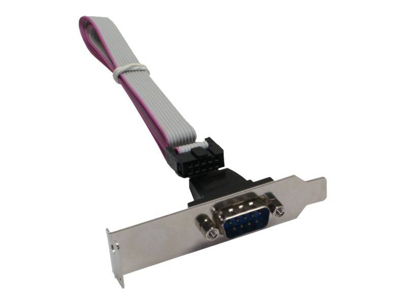 INLINE - Serielles Slotblech - Low-profile - 9pol ST an 10pol BU-Leiste 1:1 0,6m