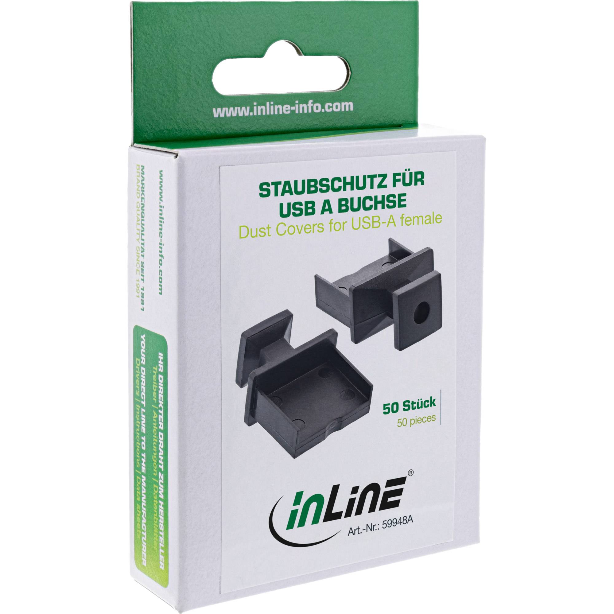 INLINE - Staubschutz - für USB-A Buchse - schwarz 50er Pack