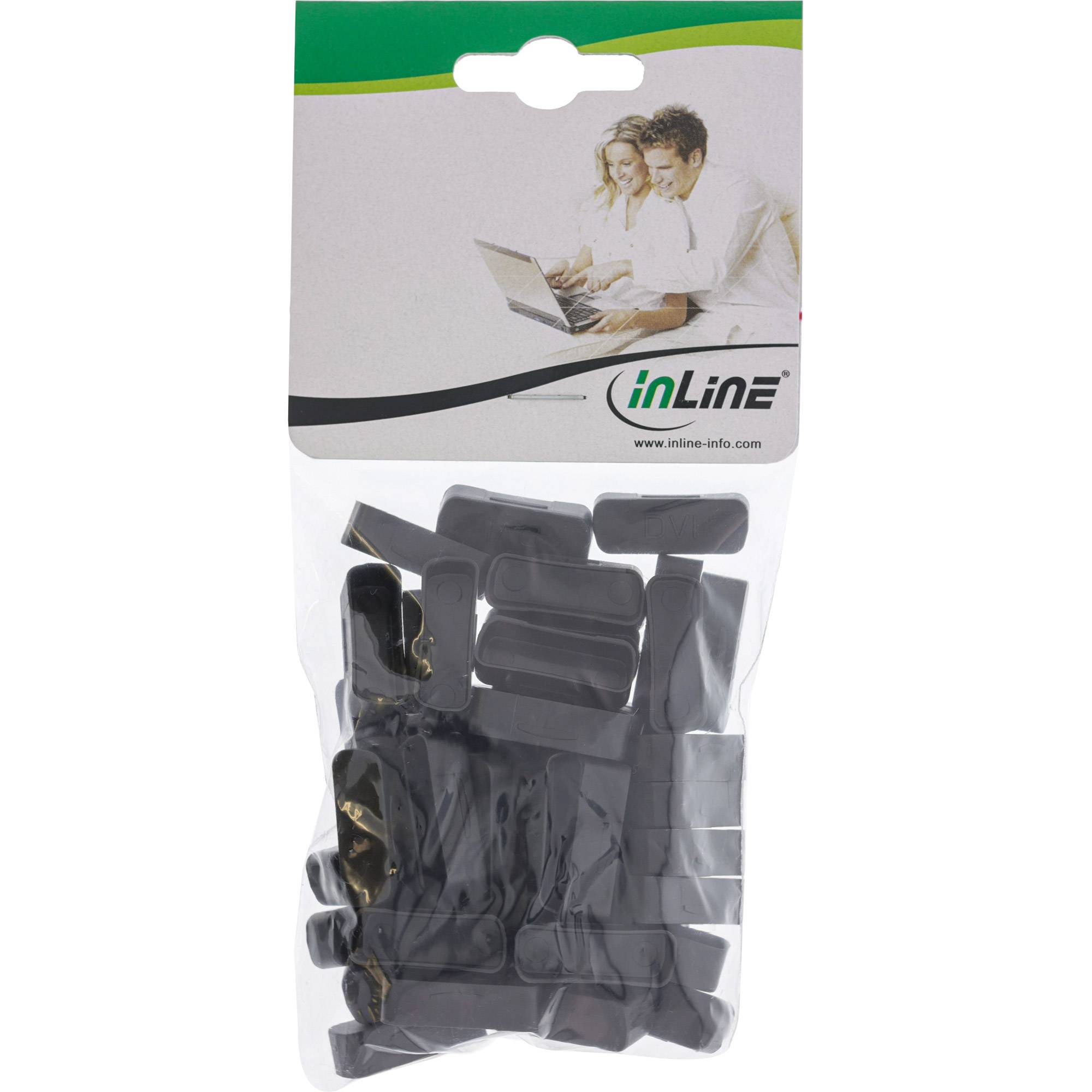 INLINE - Staubschutz - für DVI Buchse - schwarz 50er Pack
