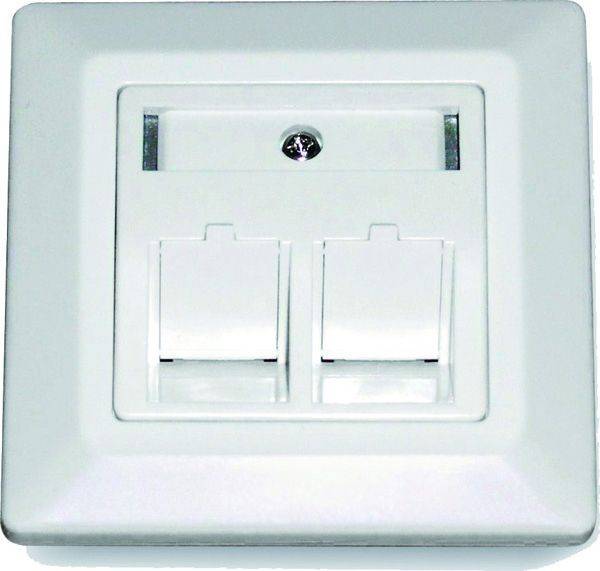 185867 UP-K Anschlussdose 2xRJ45 KS rw
