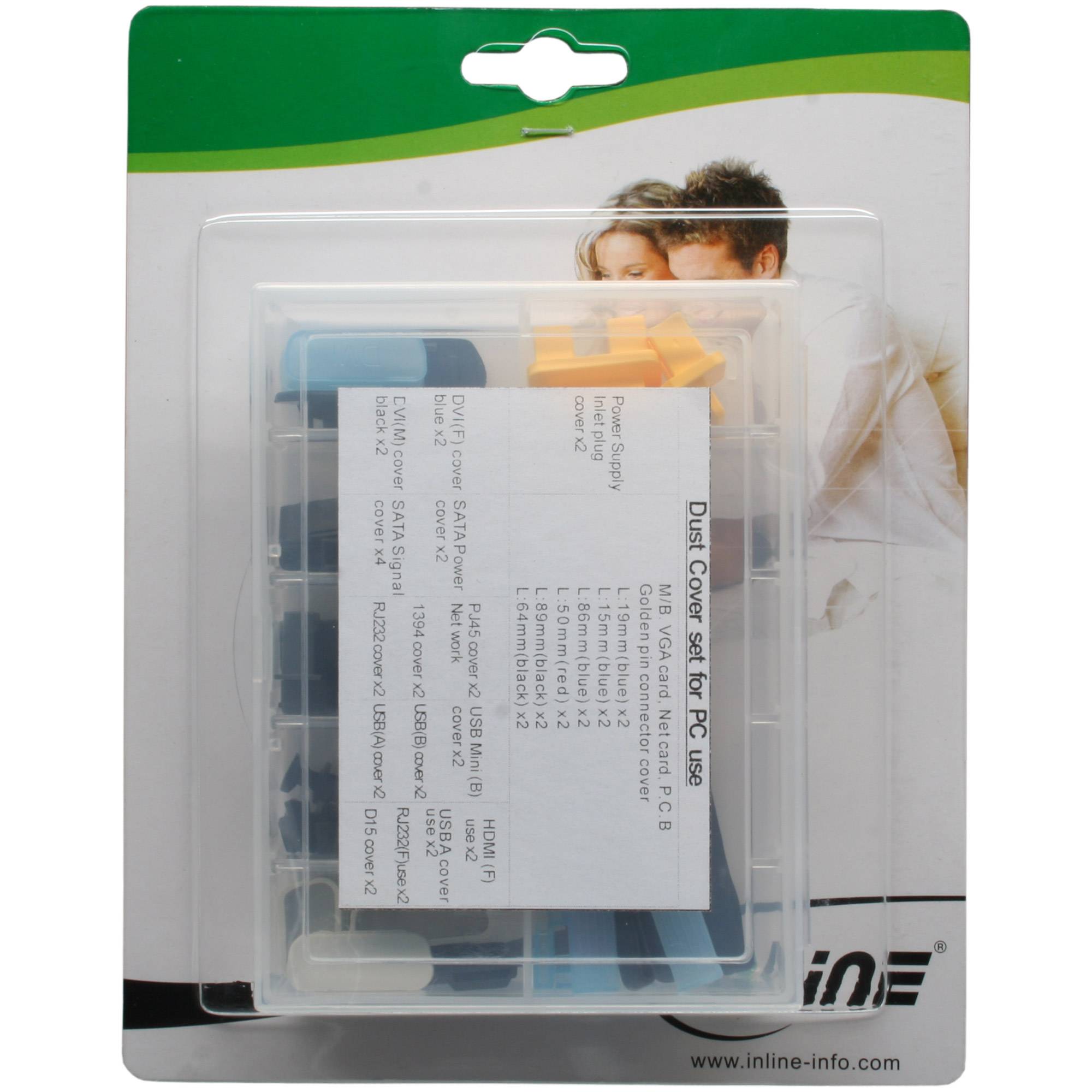 INLINE - Staubschutz-Set - für Computer-Schnittstellen - 44-teilig