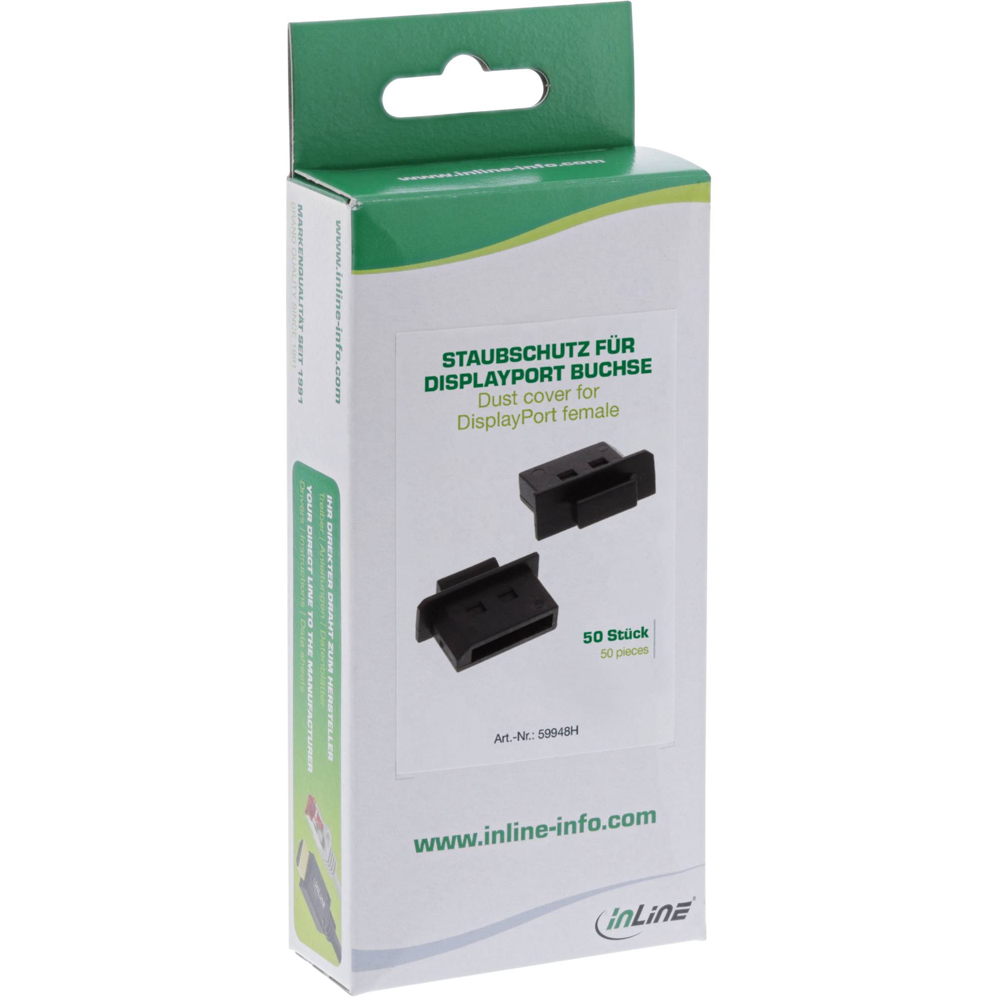 INLINE - Staubschutz - für DisplayPort Buchse schwarz 50er Pack