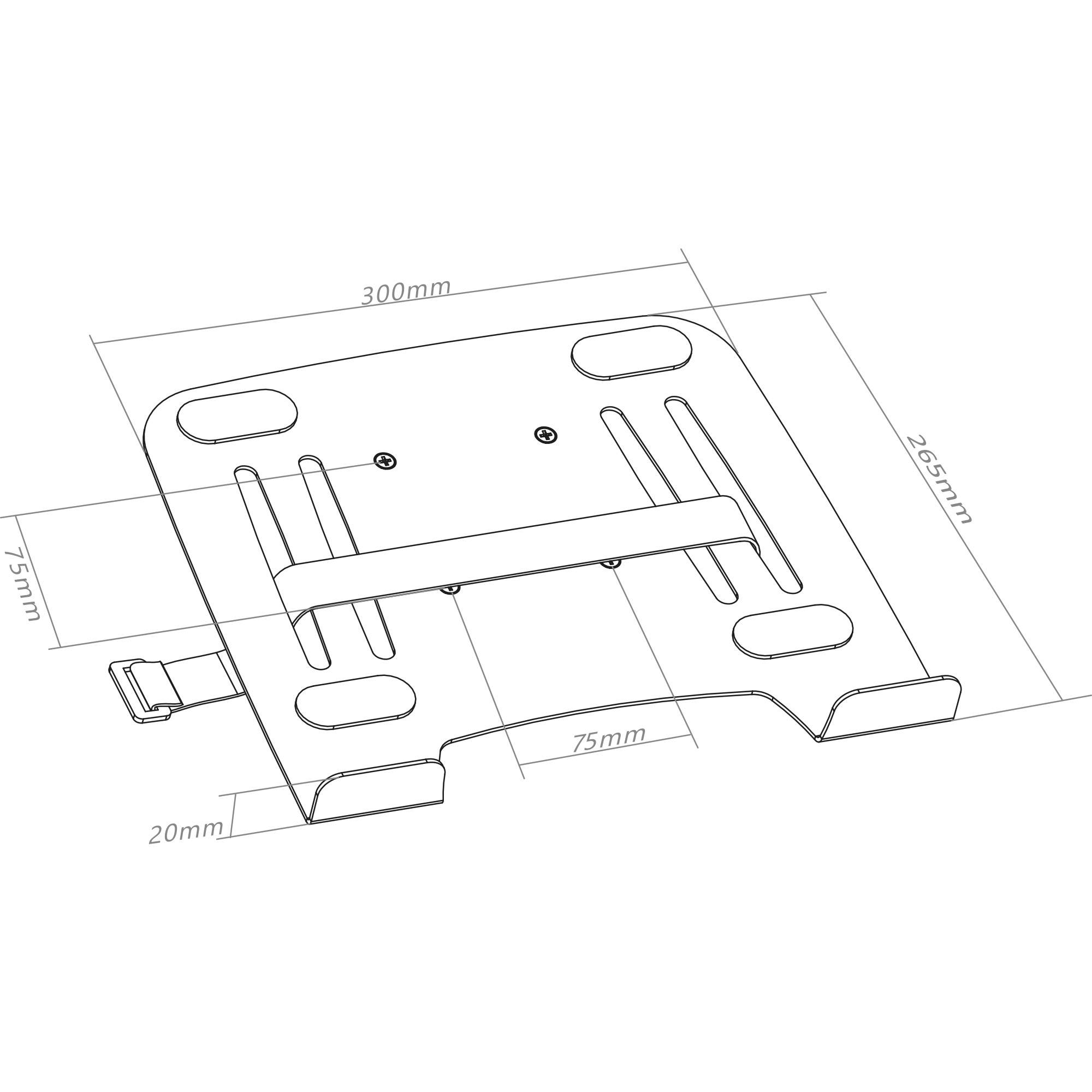 INLINE - Notebook-Halterung mit VESA 75 Adapter