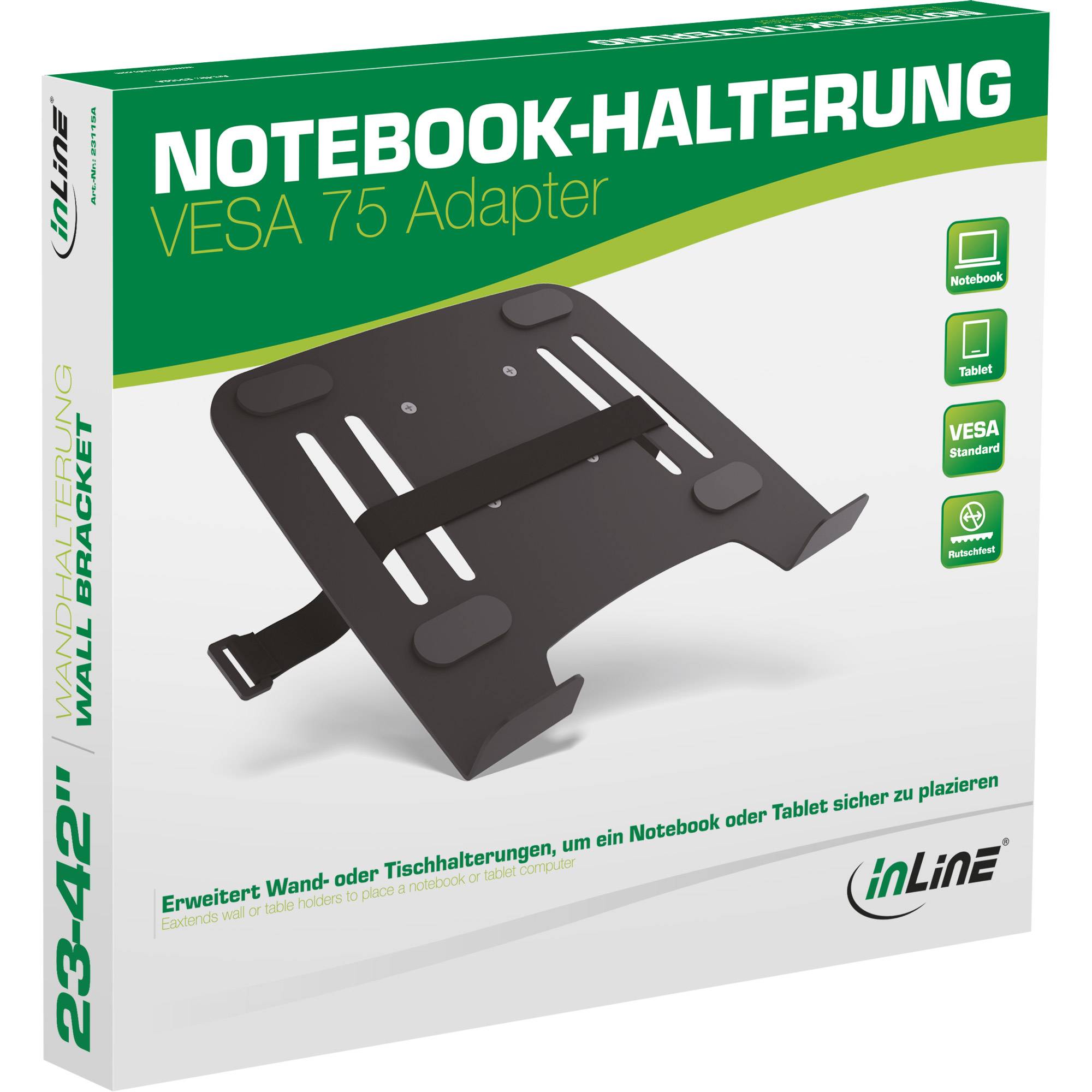 INLINE - Notebook-Halterung mit VESA 75 Adapter
