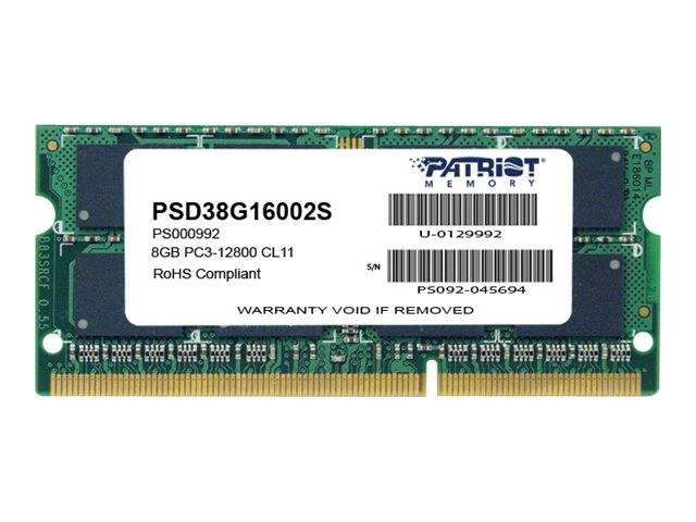 PATRIOT Signature Line - DDR3 - Modul - 8 GB - SO DIMM 204-PIN - 1600 MHz / PC3-