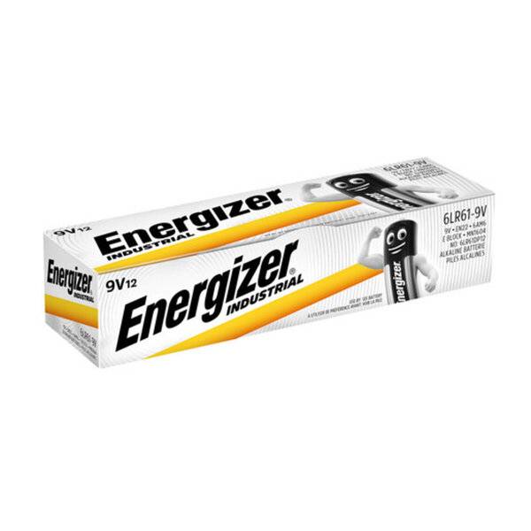 Batterie Industrial E-Block 9 Volt 12 Stück.