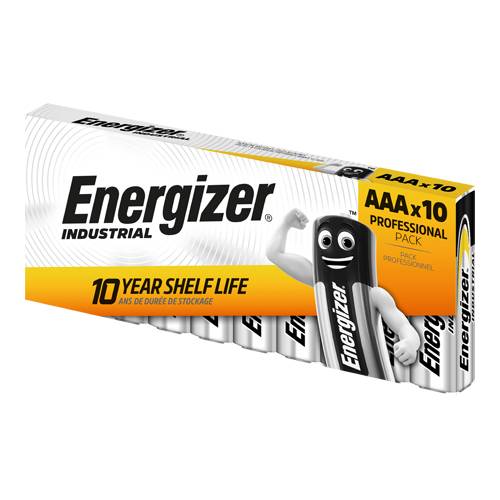 ENERGIZER Industrial 636106 - Micro Batterie AAA (Alkali-Mangan/Zink | 1,5V | 10 Stück)