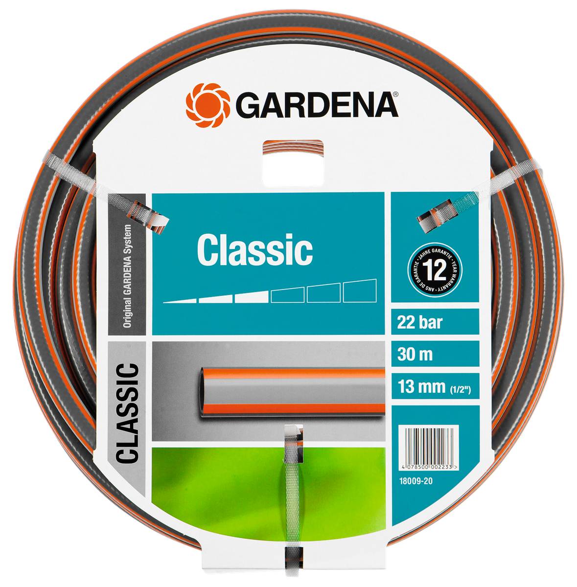 Gardena Classic Schlauch, 13 mm, 1/2 Zoll 30 m ohne Systemteile