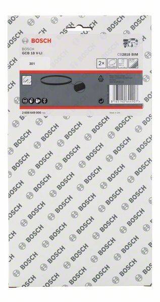 Bosch' Branding-Muster auf Verpackung mit Barcode und Produktsymbolen.