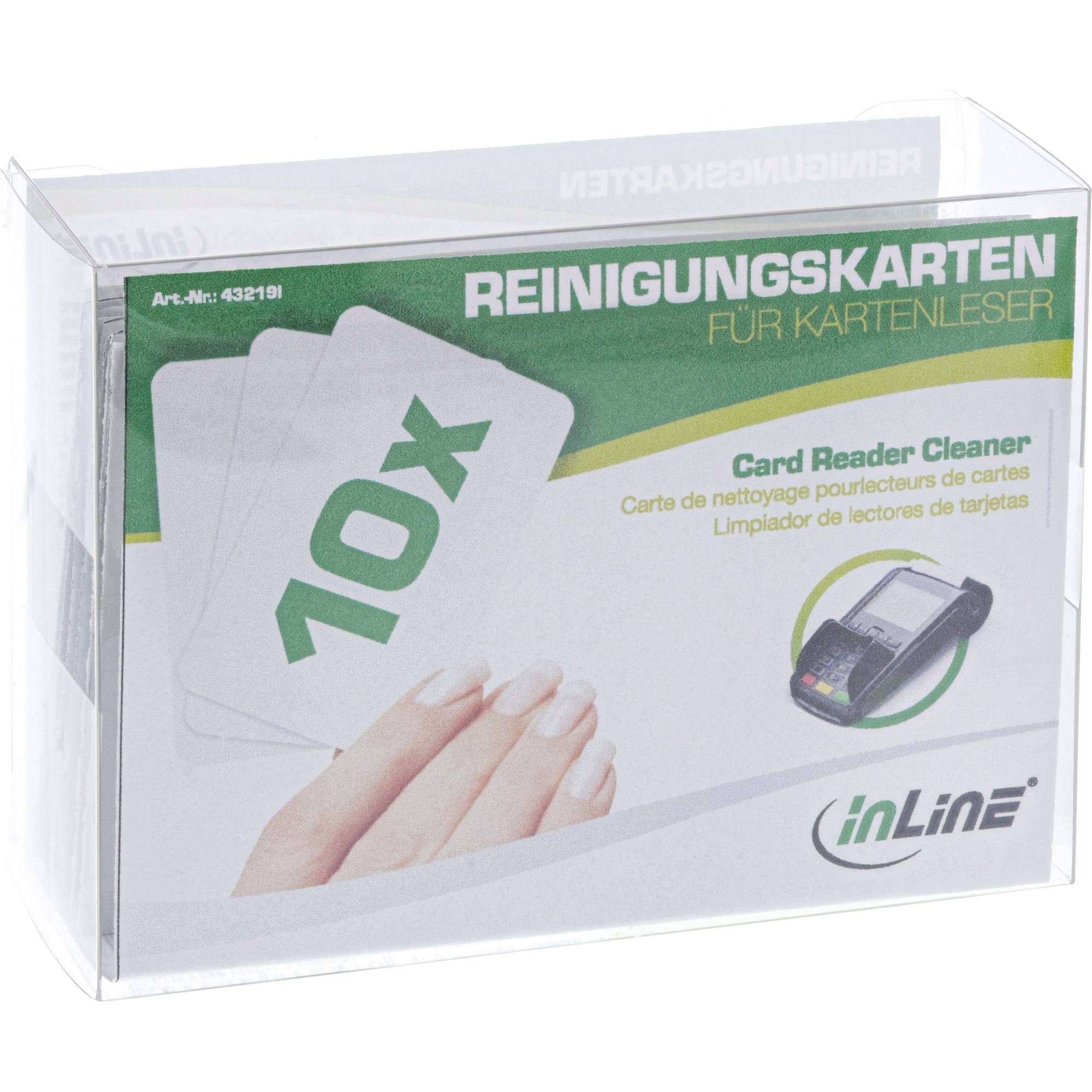 INLINE - 10er Pack Reinigungskarten für Kartenleser