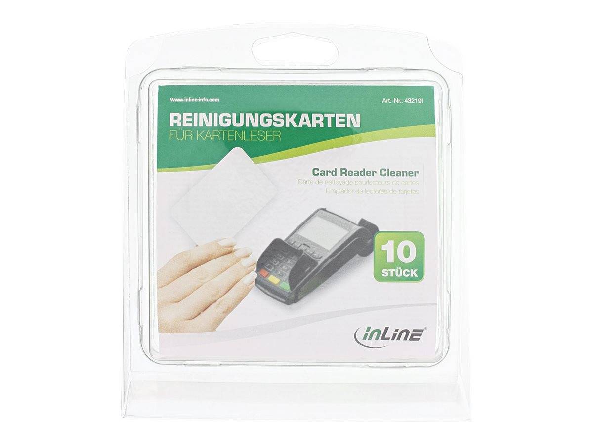 INLINE - 10er Pack Reinigungskarten für Kartenleser