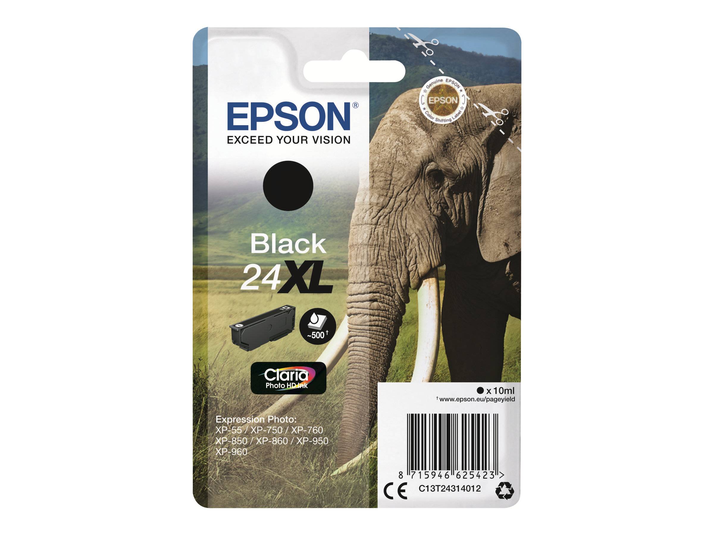 Epson 24XL - 10 ml - XL - Schwarz - Original - Blister mit RF-Alarm - Tintenpatr