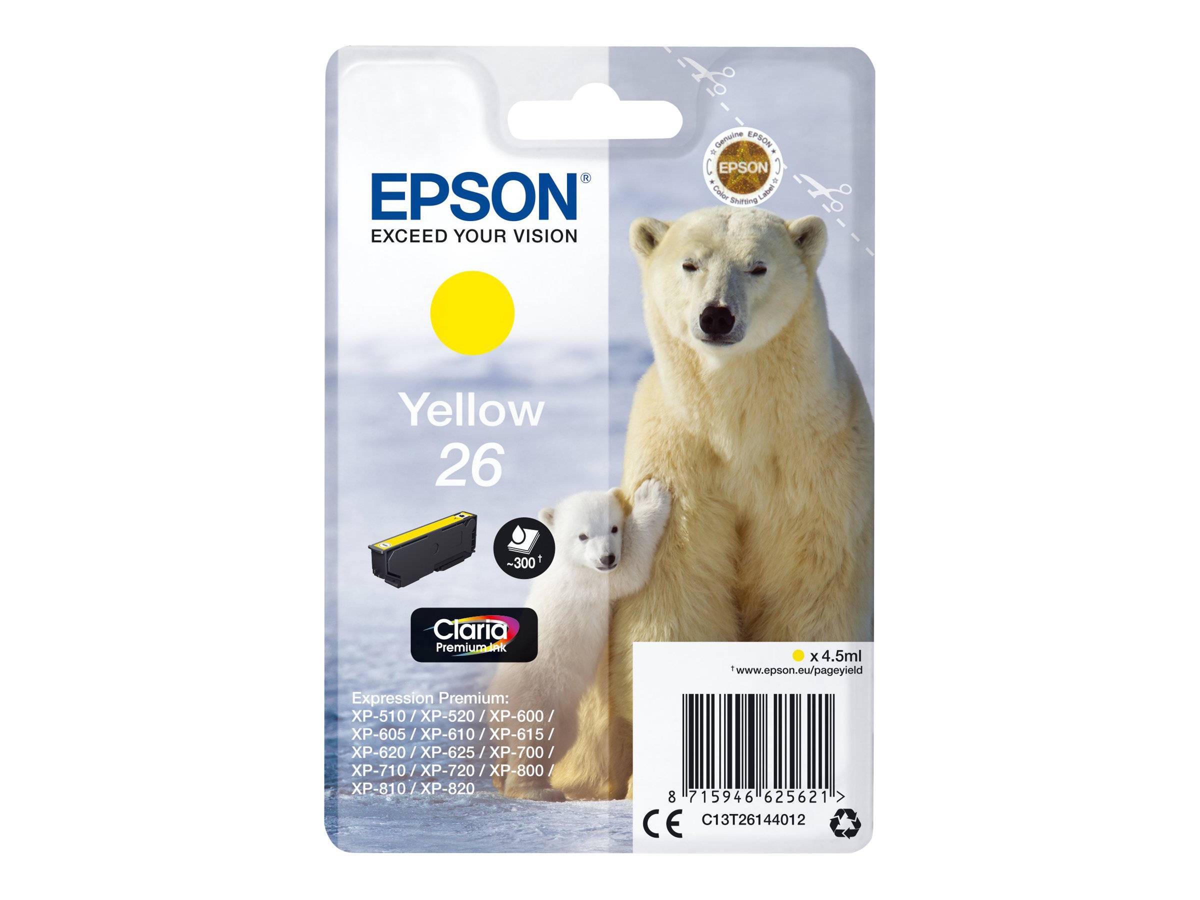Epson 26 - 4.5 ml - Gelb - Original - Blister mit RF- / aktustischem Alarmsignal