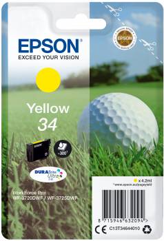 Epson 34 - 4.2 ml - Gelb - Original - Blister mit RF- / aktustischem Alarmsignal