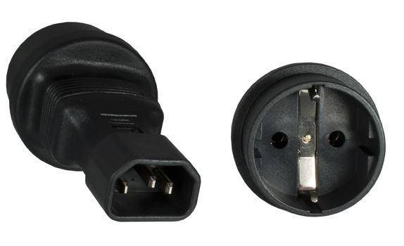 Netzadapter C14 - Schuko M-F IEC 60320-C14 - CEE 7/7 M-F