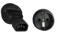 MicroConnect - Adapter für Power Connector - IEC 60320 C14 bis CEE 7/7 (W)