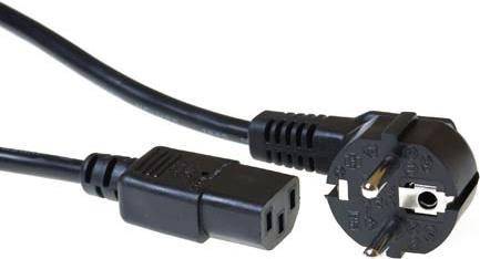 ACT Powercord mains connector CEE7/7 male (angled)