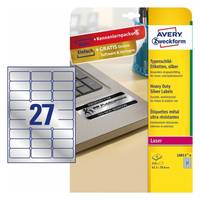 Avery Zweckform Heavy Duty L6011 - Polyester - matt - permanenter Klebstoff - Silber - 63.5 x 29.6 mm - 78 g/m² - 216 Et