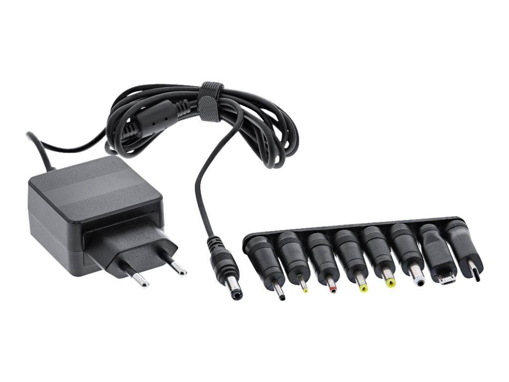 INLINE - Universal Steckernetzteil - 5V/15W - mit 8 Wechselsteckern Micro-USB USB-C