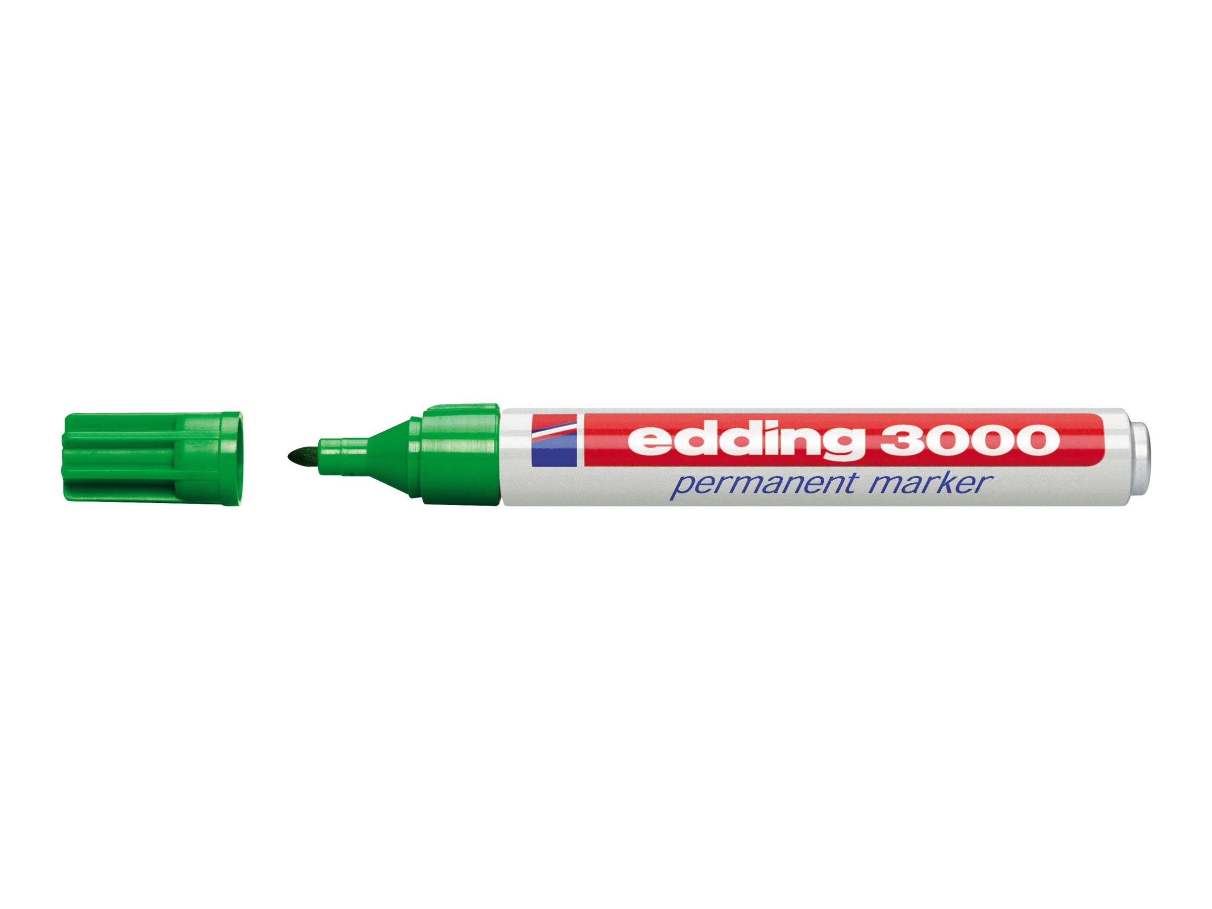 edding 3000 Permanentmarker grün 1,5 - 3,0 mm, 10 St.