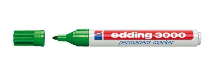 edding 3000 Permanentmarker grün 1,5 - 3,0 mm, 10 St.