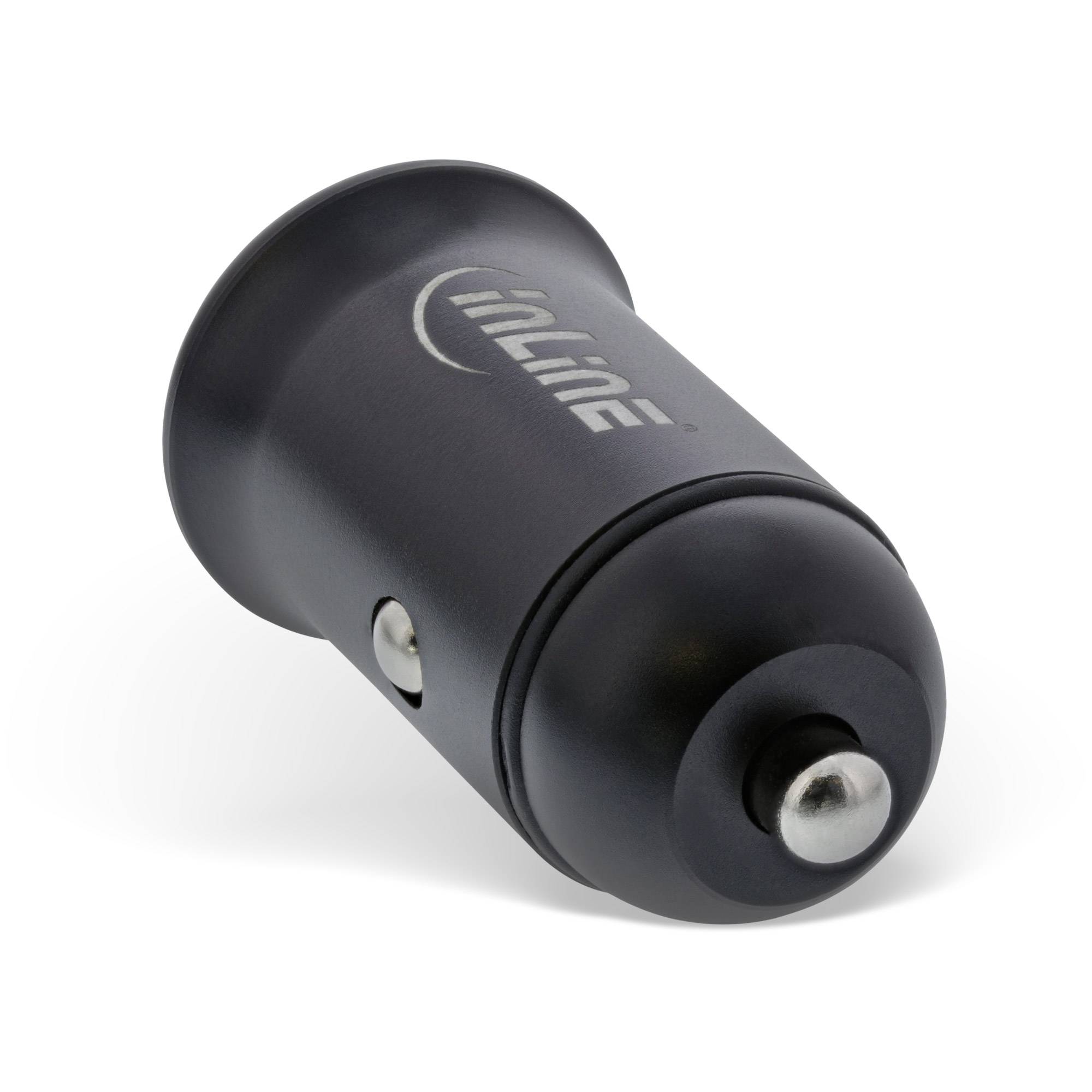 InLine USB KFZ Stromadapter Power Delivery - USB-A + USB-C - schwarz - Schwarz