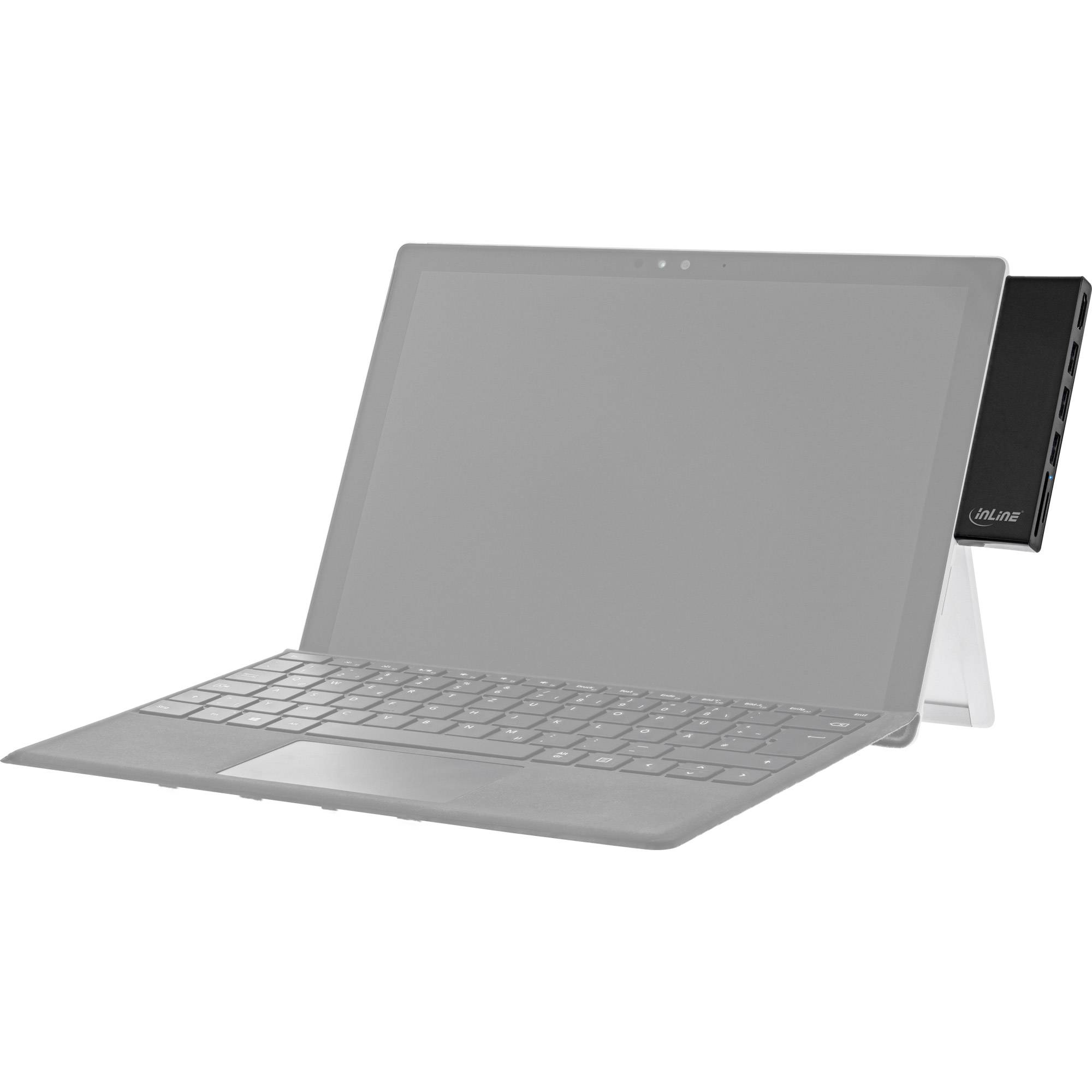 INLINE - MultiHub - Surface Pro 4/5/6 - 3x USB-A 3.2 Buchse - HDMI 4K - Cardreader