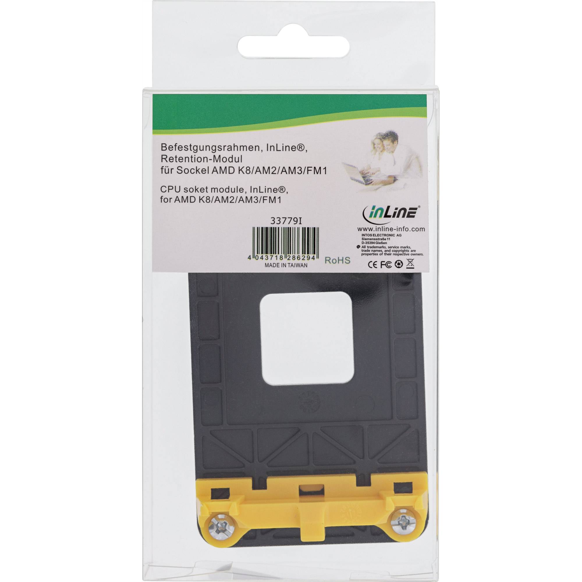 INLINE - Kunststoff-Befestigung - Retention-Modul für Sockel AMD K8/AM2/AM3/FM1