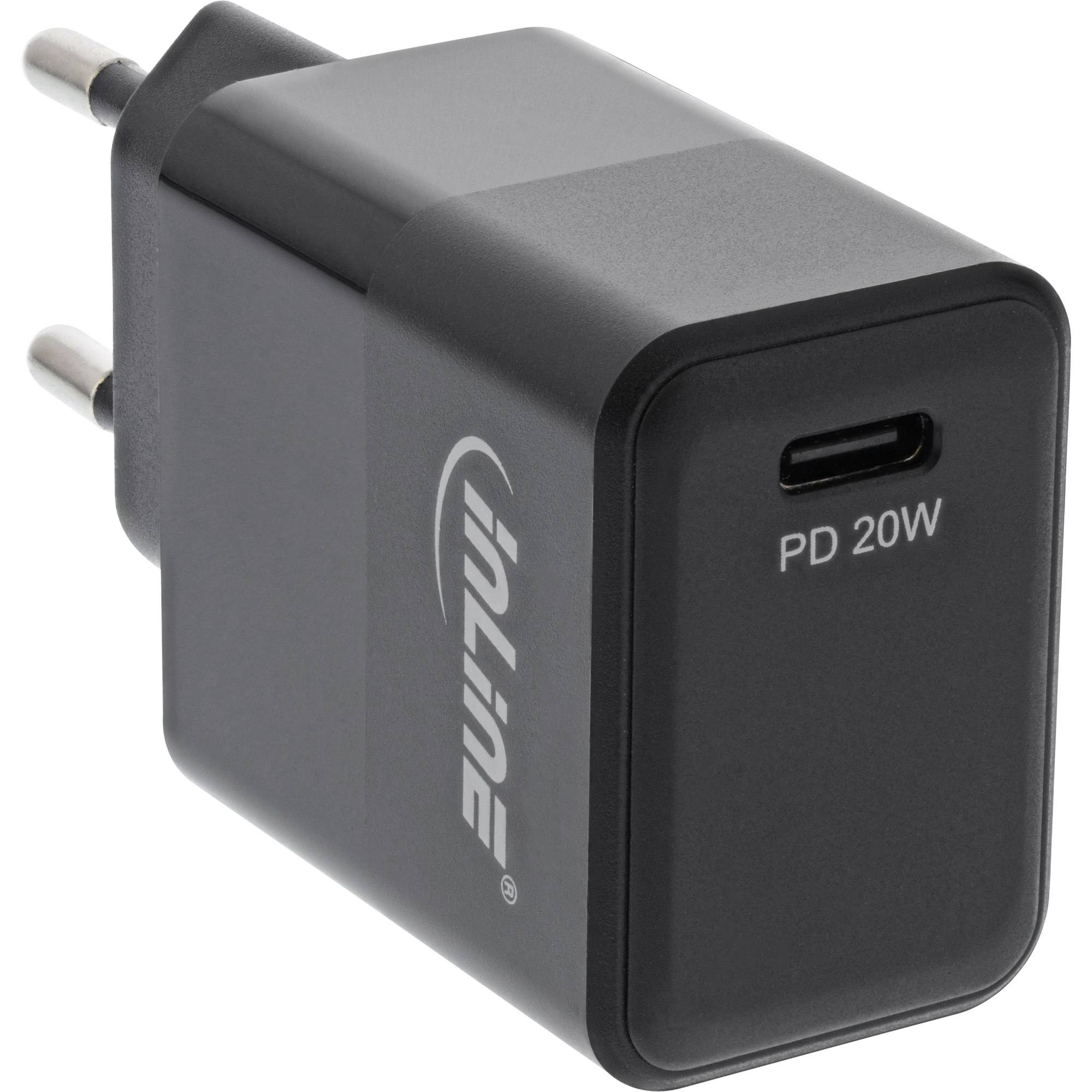 INLINE - USB PD Netzteil Ladegerät Single USB-C - Power Delivery - 20W - schwarz