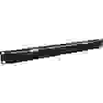 InLine® 19" Kabel Durchführungsplatte mit Bürste, 1HE, RAL 9005 schwarz
