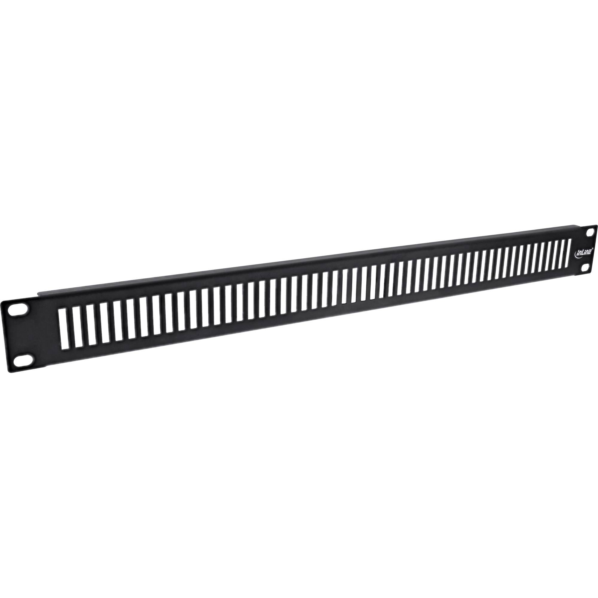 INLINE - 19"" Blindplatte perforiert - 2HE - RAL 9005 schwarz