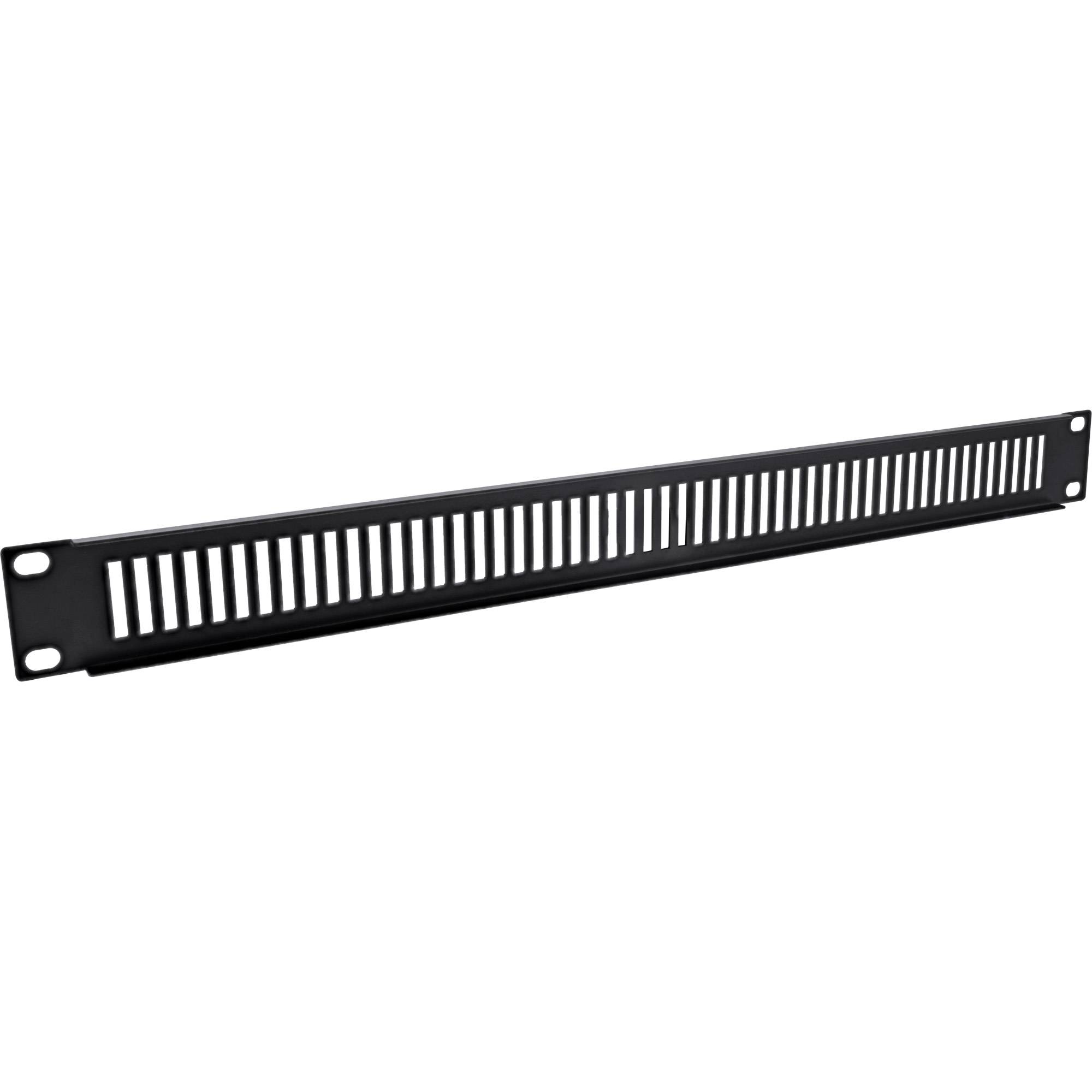 INLINE - 19"" Blindplatte perforiert - 1HE - RAL 9005 schwarz