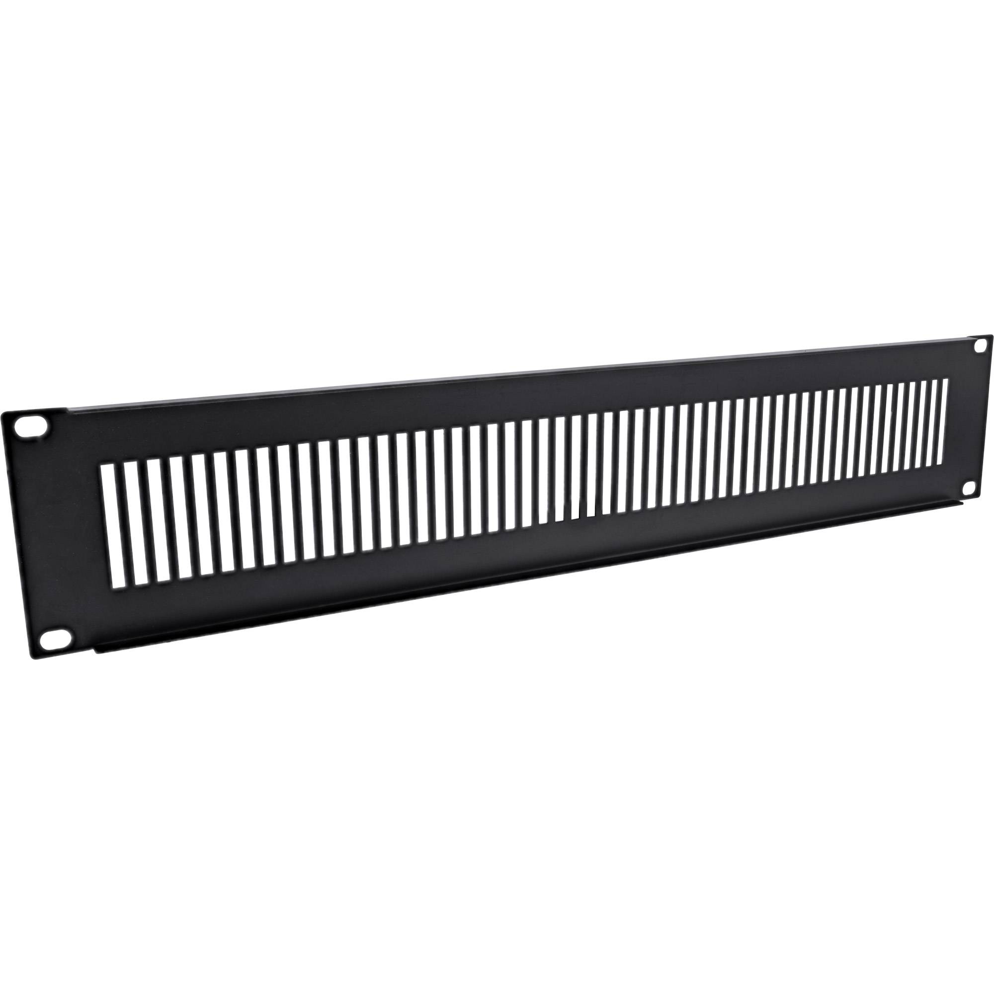 INLINE - 19"" Blindplatte perforiert - 2HE - RAL 9005 schwarz