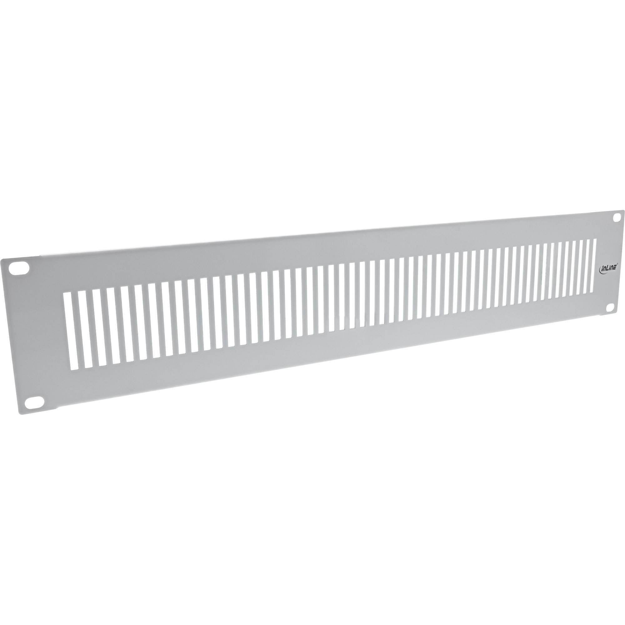 INLINE - 19"" Blindplatte perforiert - 2HE - RAL 7035 grau