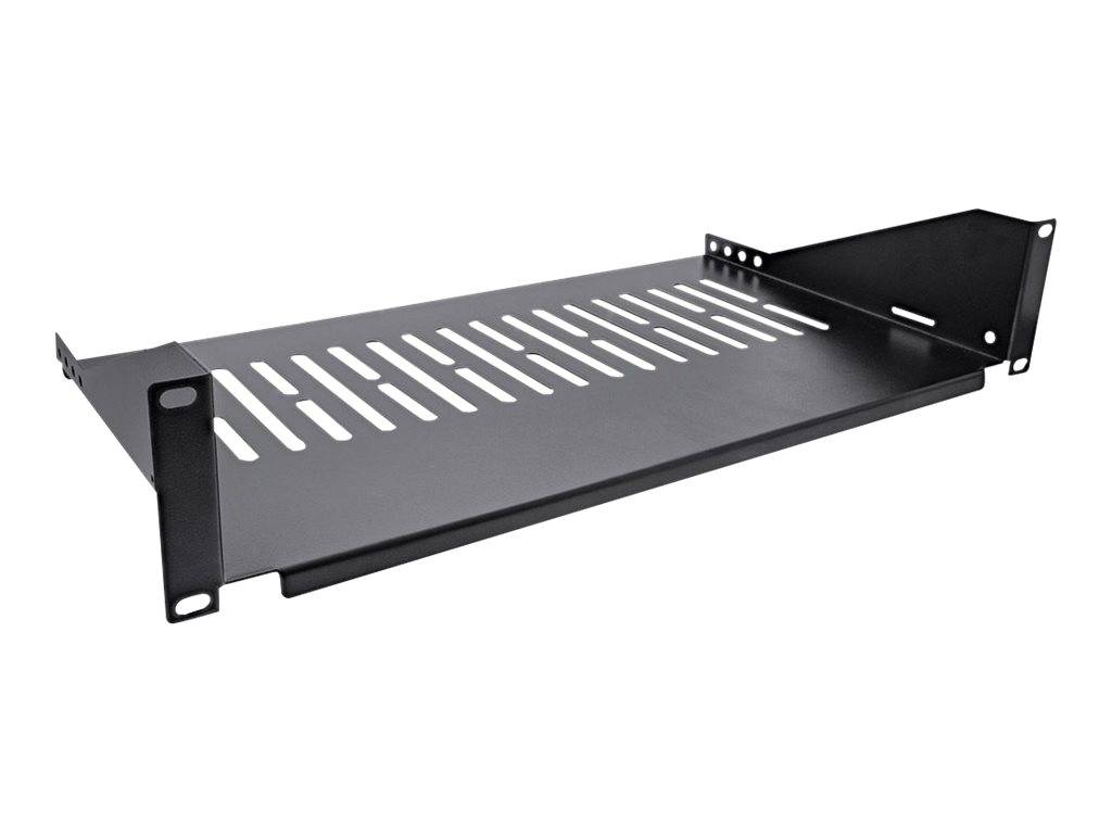 InLine 19" Fachboden - 250mm - 20kg - 2HE - RAL 9005 schwarz - 2 HE