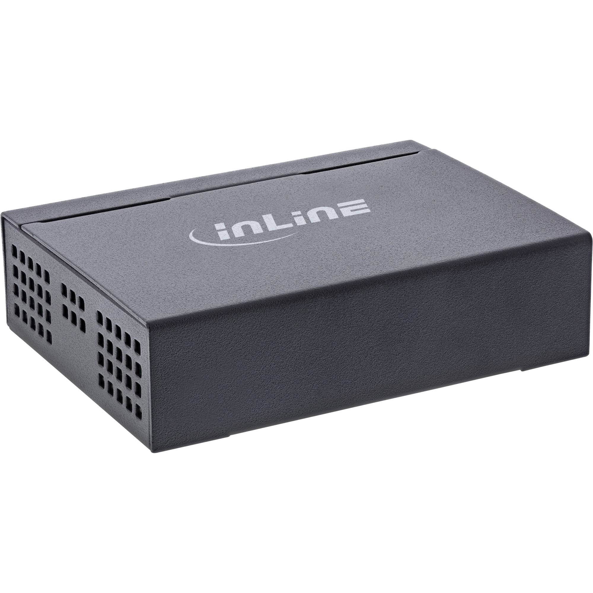INLINE - Gigabit Netzwerk Switch 5-Port - 1Gb/s - Desktop - Metallgehäuse - lüfterlos