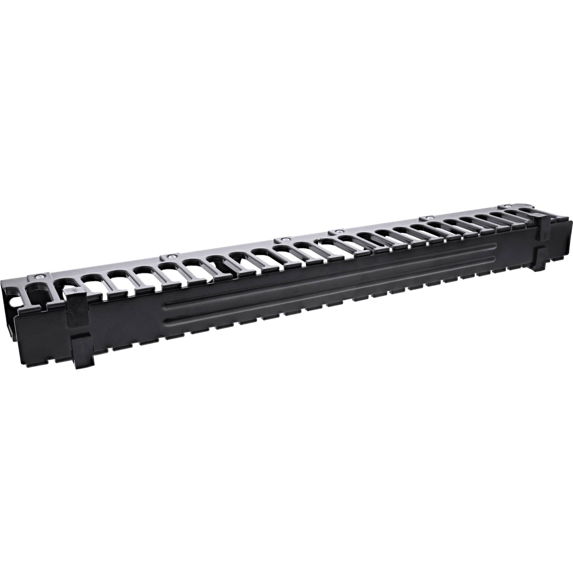 INLINE - 19"" Kabel-Rangierpanel - 1HE - RAL 9005 - schwarz