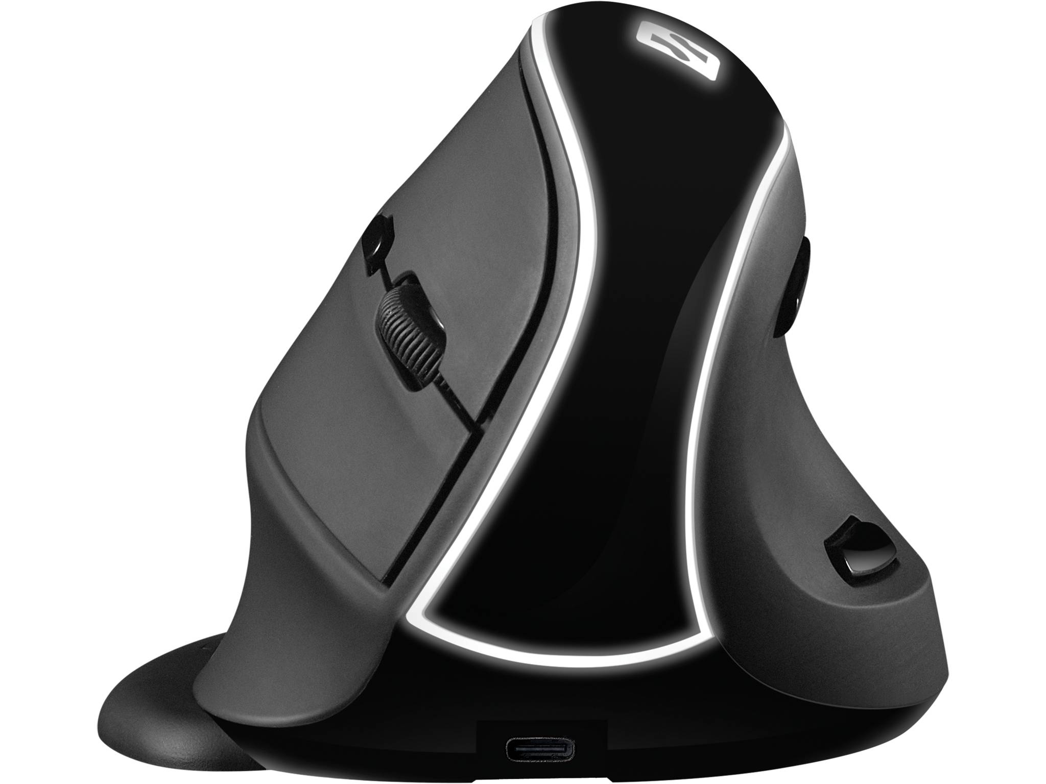 SANDBERG Pro - Vertikale Maus - ergonomisch - optisch - 6 Tasten - kabellos - 2.4 GHz - kabelloser Empfänger (USB)